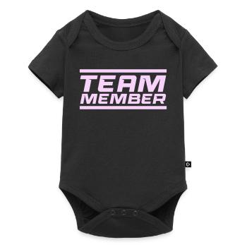Membre de l’équipe Lettrage Lavande - Body à manches courtes Premium Bébé - noir - Devant