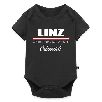 Linz - Baby Premium short-sleeve bodysuit - black - Front