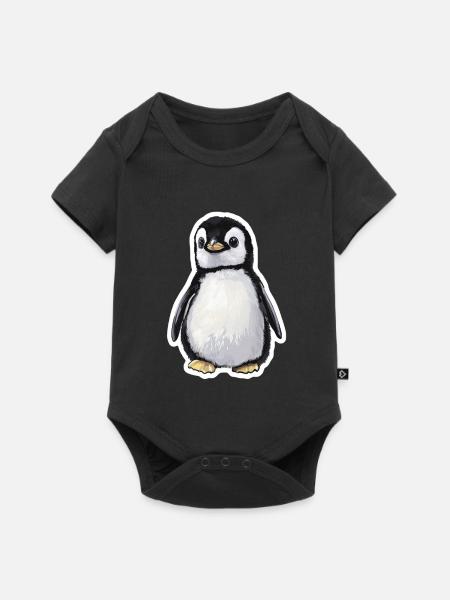 Pinguin - Baby Premium Kurzarmbody - Schwarz