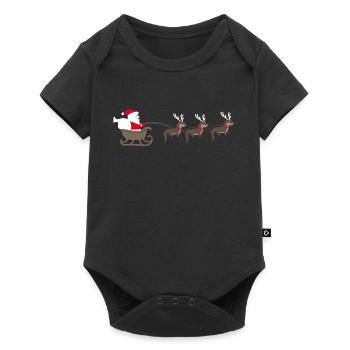 Sea Otter Cartoon Christmas Gift - Baby Premium short-sleeve bodysuit - black - Front