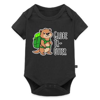 Ein kleiner Otter auf Weltreise - Globe Tr-Otter - Baby Premium Kurzarmbody - Schwarz - Vorne