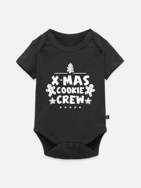 Weihnachten Kekse Backen Crew - Baby Premium Kurzarmbody - Schwarz