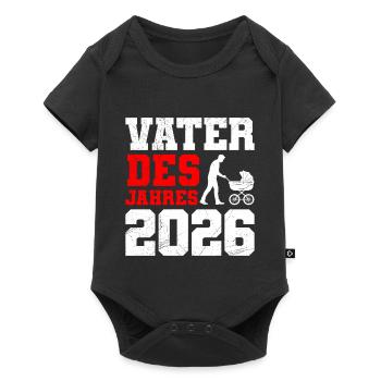Paternité PÈRE DE L’ANNÉE 2026 DRÔLE - Body à manches courtes Premium Bébé - noir - Devant