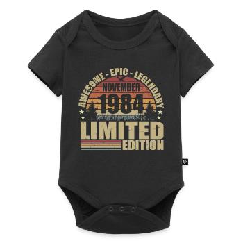 Novembre 1984 Édition Limitée Rétro Novembre 1984 - Body à manches courtes Premium Bébé - noir - Devant