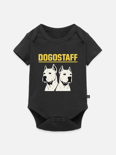 DOGOSTAFF Doppelhunde Grafik - Baby Premium Kurzarmbody - Schwarz