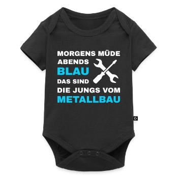 Metal construction Metal workers Locksmiths Steel construction - Baby Premium short-sleeve bodysuit - black - Front