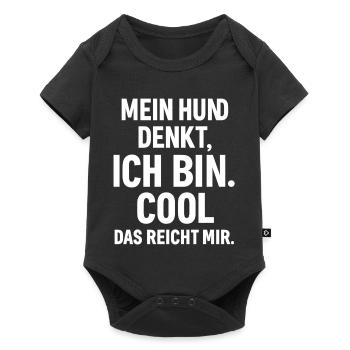 My dog thinks I'm cool - Baby Premium short-sleeve bodysuit - black - Front