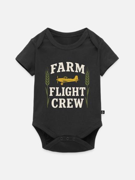 Ländliche Luftfahrt Landwirtschaft Pilotgeschenk - Baby Premium Kurzarmbody - Schwarz