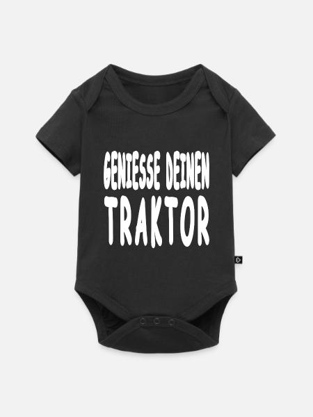 Traktor - Baby Premium Kurzarmbody - Schwarz