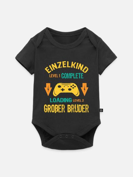 Einzelkind Complete - Loading Großer Bruder 2026 - Baby Premium Kurzarmbody - Schwarz