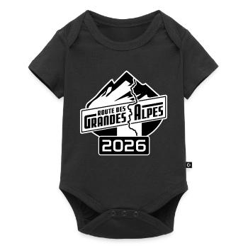 Route des Grandes Alpes | Schwarz | 2026 - Baby Premium Kurzarmbody - Schwarz - Vorne