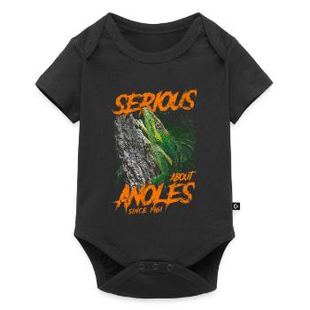 Ernsthaft über den kubanischen Ritter Anolis seit 1961 - Baby Premium Kurzarmbody - Schwarz - Vorne