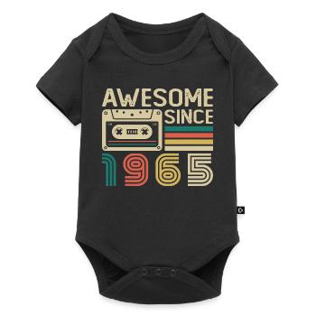 1965 Vintage Rétro Cadeau D'anniversaire - Body à manches courtes Premium Bébé - noir - Devant