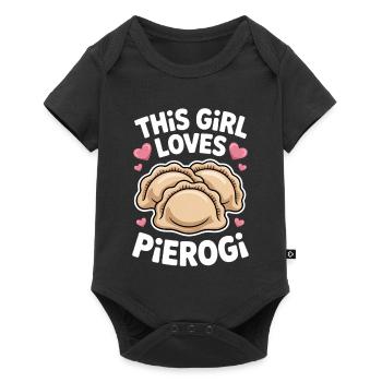 Pierogi Dire Polonais Drôle Pierogi Cadeau - Body à manches courtes Premium Bébé - noir - Devant