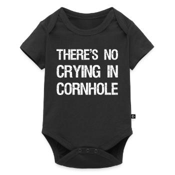 There's No Crying In Cornhole Bean Bag Toss Game - Baby Premium short-sleeve bodysuit - black - Front