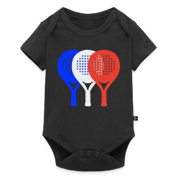 Padel-Frankreich2 - Baby Premium Kurzarmbody - Schwarz - Vorne