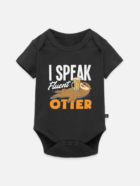 Seeotter Sprechen Fließend Otter - Baby Premium Kurzarmbody - Schwarz