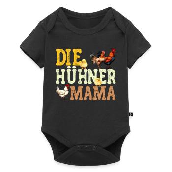 Die Hühner Mama Muttertag Mutterschaft Mama - Baby Premium Kurzarmbody - Schwarz - Vorne