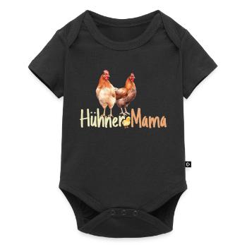 Hühner Mama Muttertag Mutterschaft Mama Elternteil - Baby Premium Kurzarmbody - Schwarz - Vorne