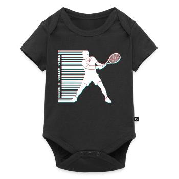 Tennis Glitch Barcode Sweat à capuche - Body à manches courtes Premium Bébé - noir - Devant