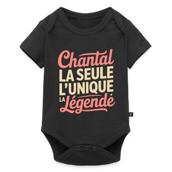 Chantal the Legend, Humorous Name Gift - Baby Premium short-sleeve bodysuit - black - Front