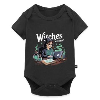 Witches Are Back Laptop - Baby Premium short-sleeve bodysuit - black - Front