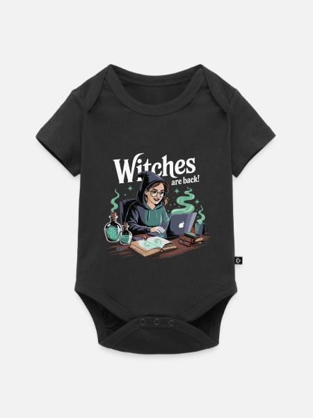 Hexen sind zurück Laptop - Baby Premium Kurzarmbody - Schwarz