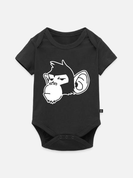 Urban Affe – Streetart Graffiti Prima - Baby Premium Kurzarmbody - Schwarz