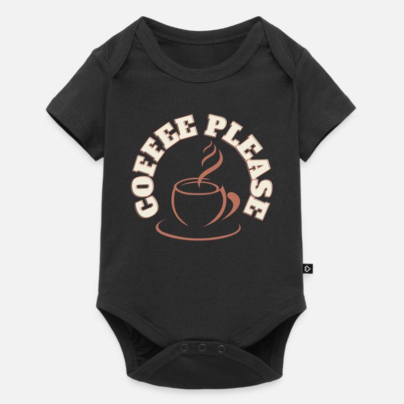 Logo rond du café s’il vous plaît - Body à manches courtes Premium Bébé - noir