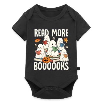 Reading Ghosts Halloween Books - Baby Premium short-sleeve bodysuit - black - Front