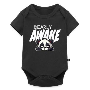 Sleeping Panda Barely Awake - Baby Premium short-sleeve bodysuit - black - Front