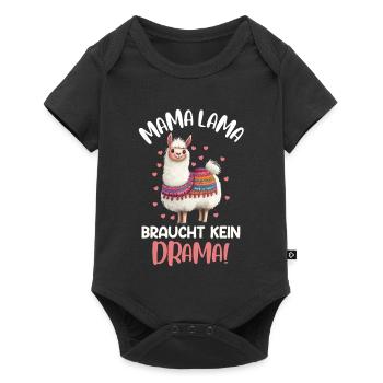 Les futures mamans MAMA LAMA N'A PAS BESOIN DE DRAME - Body à manches courtes Premium Bébé - noir - Devant