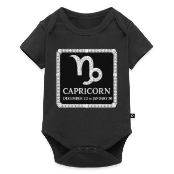 Signe du zodiaque Capricorne - Body à manches courtes Premium Bébé - noir - Devant