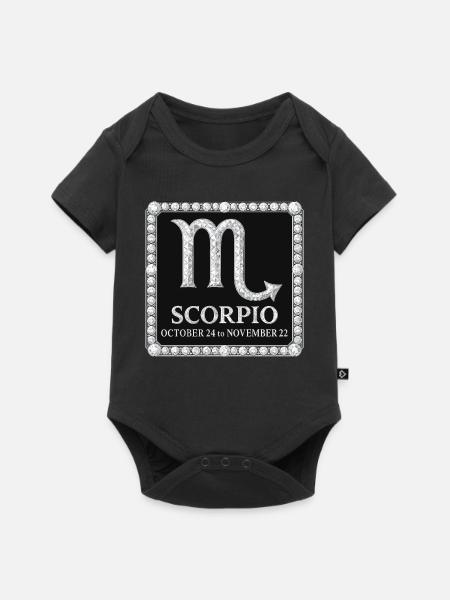 Sternzeichen Skorpion - Baby Premium Kurzarmbody - Schwarz