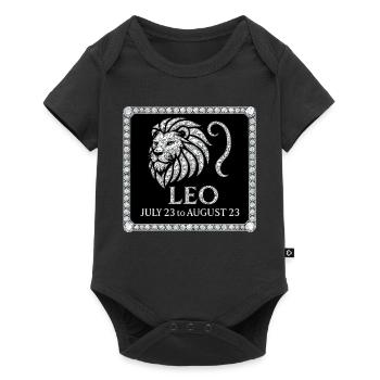 Zodiac sign Leo - Baby Premium short-sleeve bodysuit - black - Front