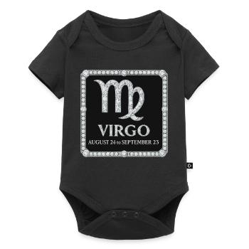 Zodiac sign Virgo - Baby Premium short-sleeve bodysuit - black - Front