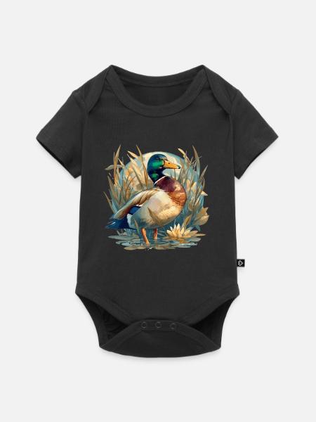 Enten Ente - Baby Premium Kurzarmbody - Schwarz