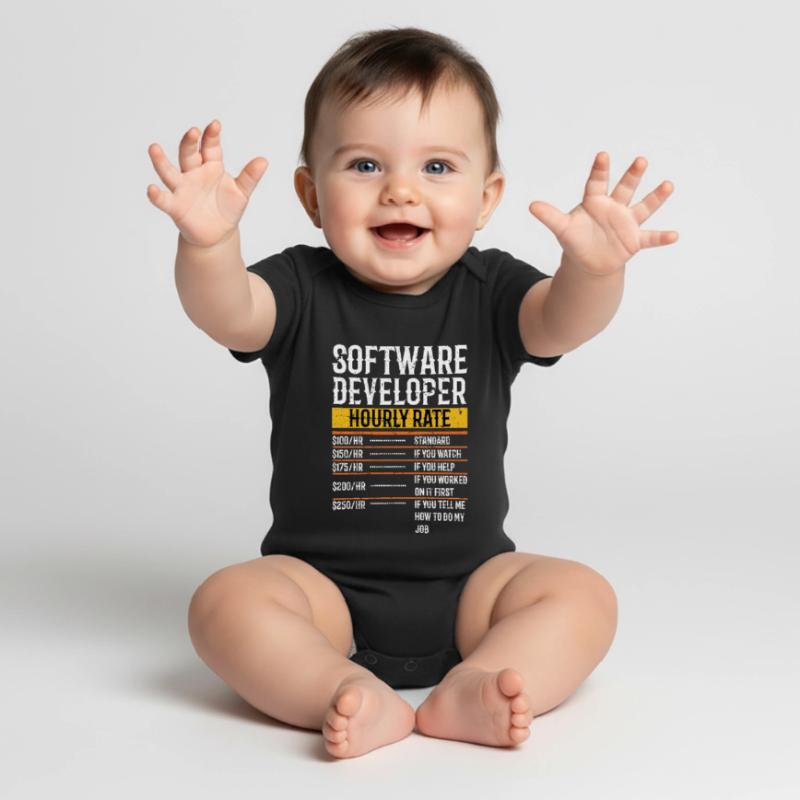 Software Developer Hourly Rate Software Developer Baby Premium Kurzarmbody