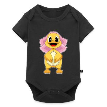 Duck Bridal Veil Wedding - Baby Premium short-sleeve bodysuit - black - Front