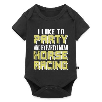 Racing Is My Kind of Party Funny Horse Humor - Baby Premium short-sleeve bodysuit - black - Front
