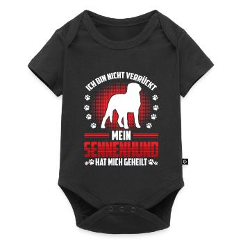 Mountain Dog Heals Me Swiss Mountain Dog - Baby Premium short-sleeve bodysuit - black - Front