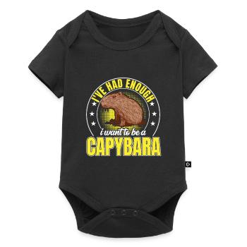 Capybara a assez de capybara - Body à manches courtes Premium Bébé - noir - Devant