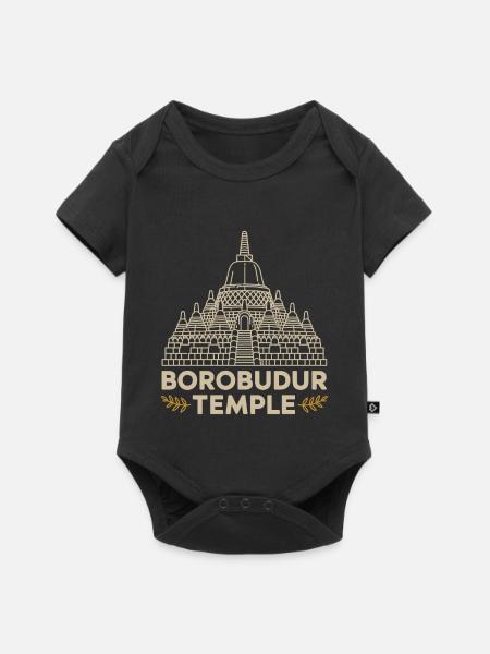 Borobudur Tempel - Baby Premium Kurzarmbody - Schwarz