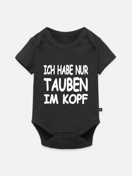 Tauben - Baby Premium Kurzarmbody - Schwarz