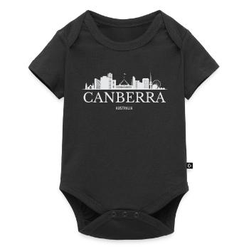 Canberra Skyline, Canberra Australie - Body à manches courtes Premium Bébé - noir - Devant