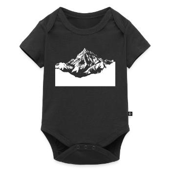 hiking climbing mountains - Baby Premium short-sleeve bodysuit - black - Front