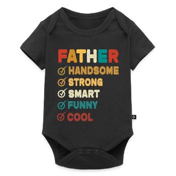 Papa Père Fête des Pères - Body à manches courtes Premium Bébé - noir - Devant