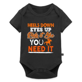Ride Like You Need It Jockey Motivation Quote - Baby Premium Kurzarmbody - Schwarz - Vorne