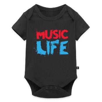La vie musicale - Body à manches courtes Premium Bébé - noir - Devant