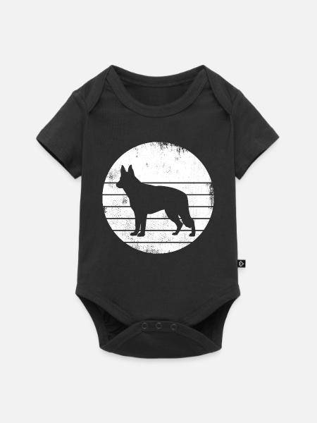 Deutscher Schäferhund Zeichnung - Baby Premium Kurzarmbody - Schwarz